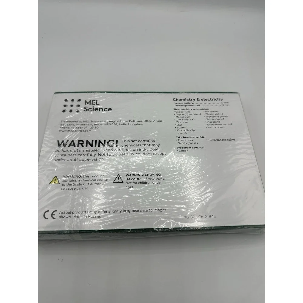 MEL Chemistry & Electricity Science Kit Lemon Battery Galvanic Cell Sealed 12+